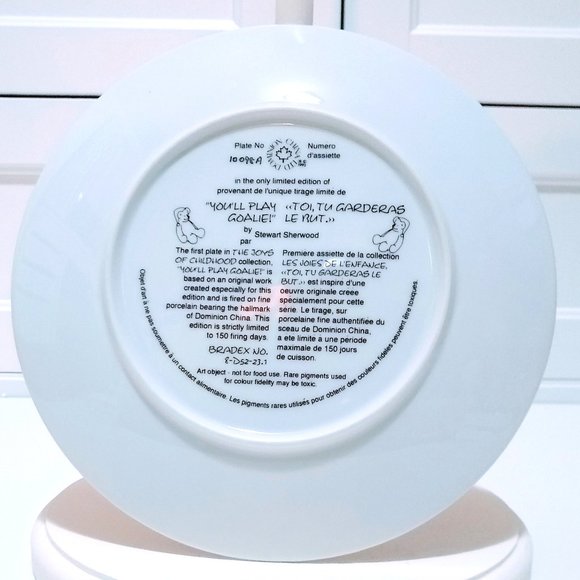 YOU'LL PLAY GOALIE! Decorative plate by Steward Sherman - Picture 4 of 5